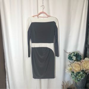 Lauren, by Ralph Lauren, size 4, Grey & White, dress, EUC